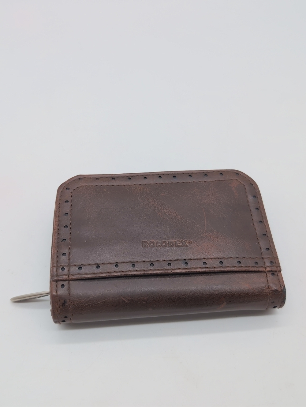 Rolodex 5x3.5 Zipper Brown  Card Wallet